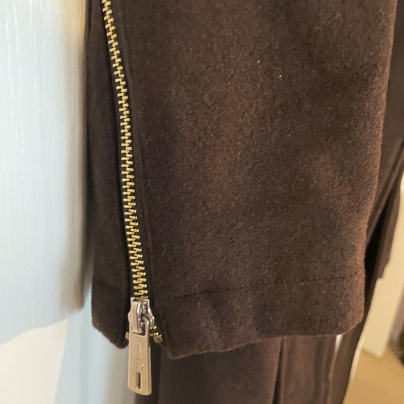 Kenneth Cole Asymmetrical Zip Belted Buckle/Wrap Jacket w/Gold Hardware. - Picture 10 of 14